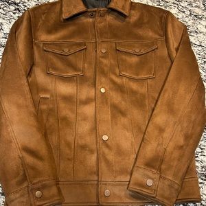Brown suede jacket - fitted